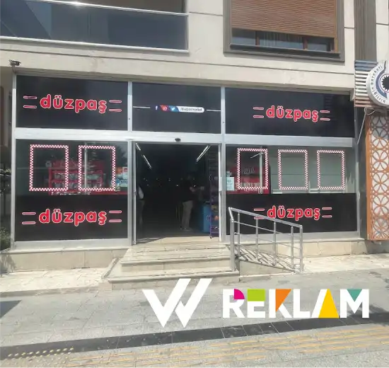 Dükkan reklam kaplama Düzce
