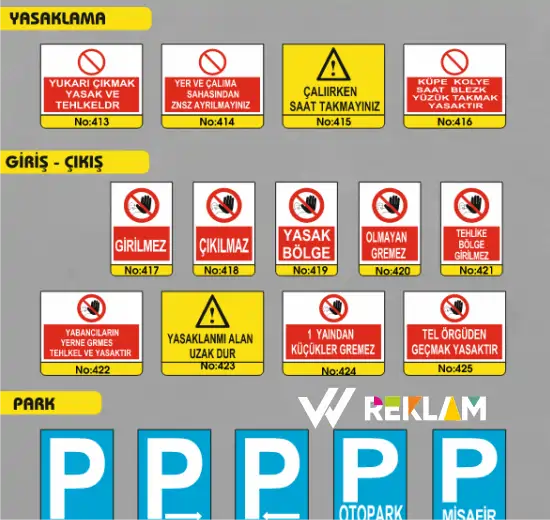 Düzce iş güvenliği levhaları